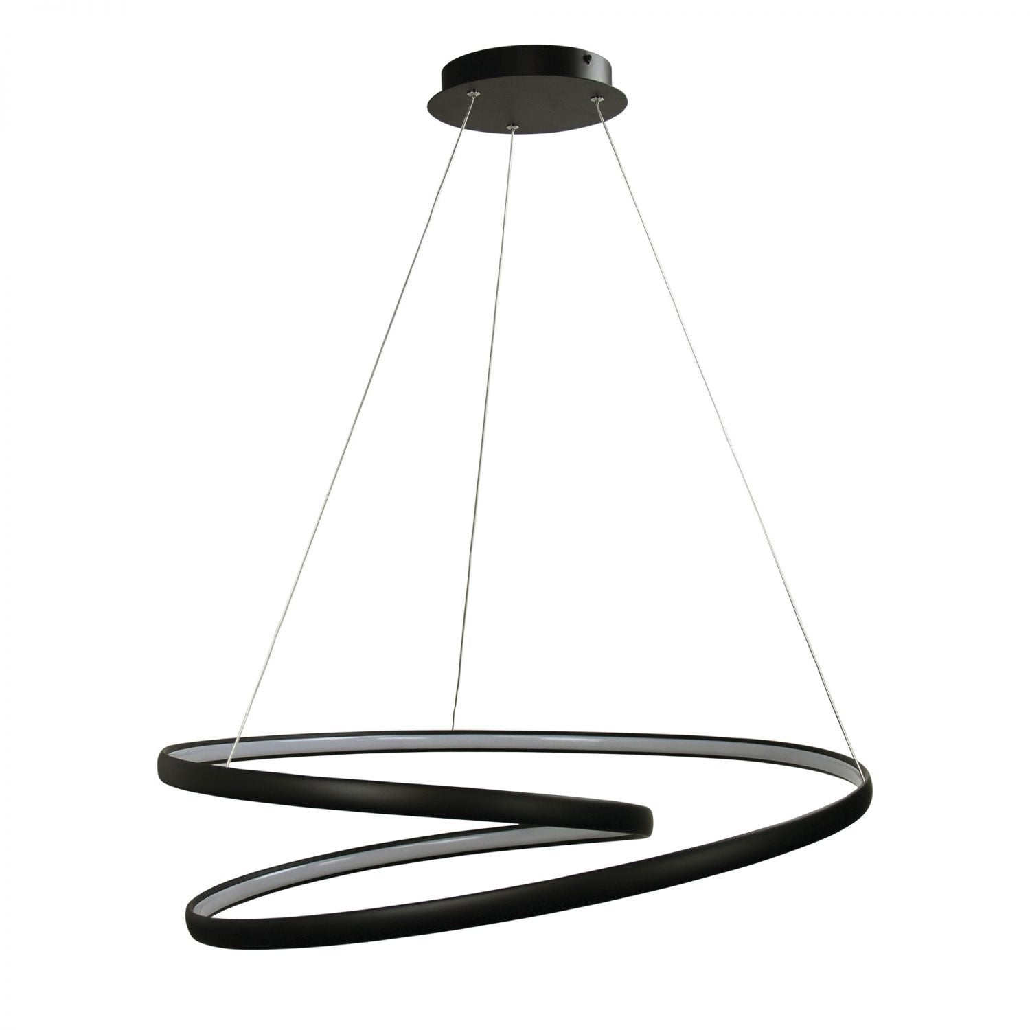 Buy LED Pendants Australia Infinity LED Spiral Pendant Black - OL60954/80BK