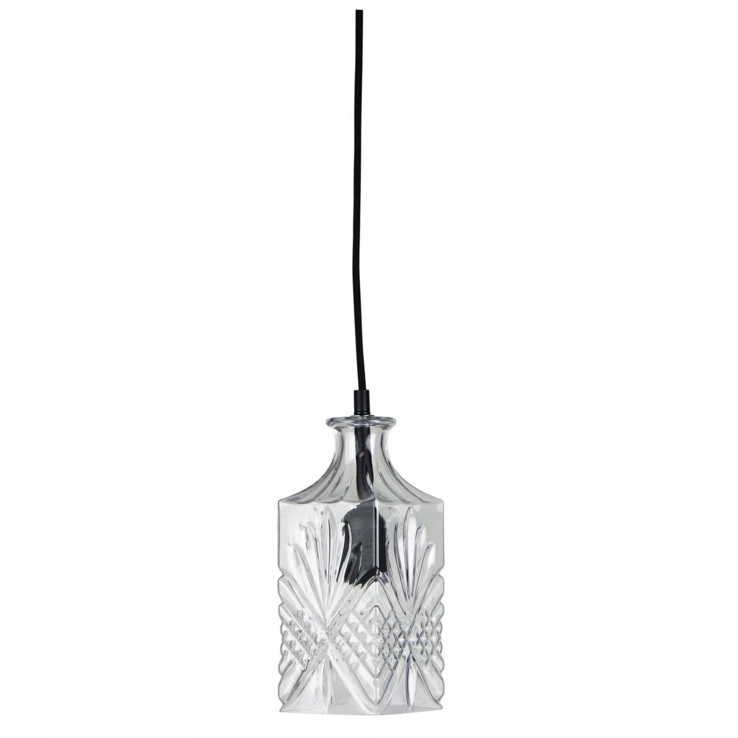 Decant 1 Light Pendant 100mmX100mm Clear - OL63504CL