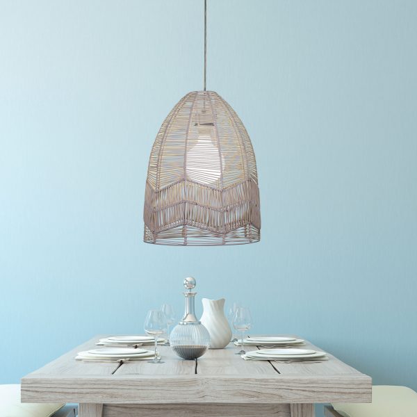 Buy DIY Pendants & Cords Australia Serang DIY Pendant White Rattan Cane - OL64457WH