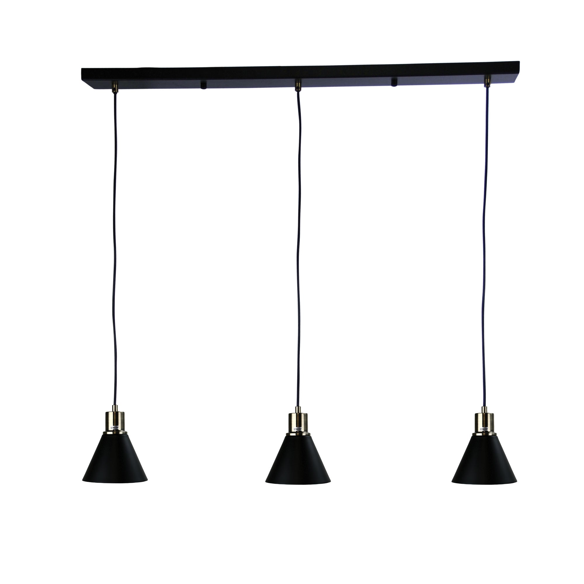 Buy Island Pendant Lights Australia Como 3 Light Pendant Antique Brass & Black - OL67513AB