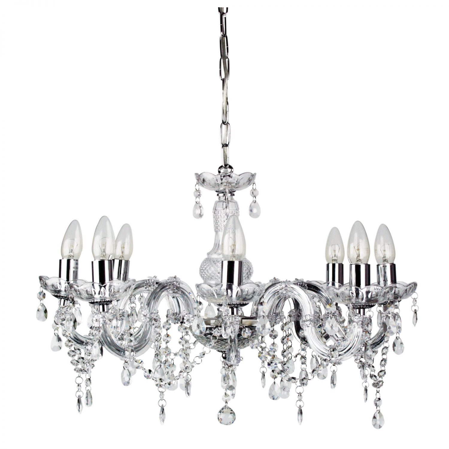 Buy Chandeliers Australia Marie Therese 8 Light Pendant Clear & Chrome - OL68711/8CL