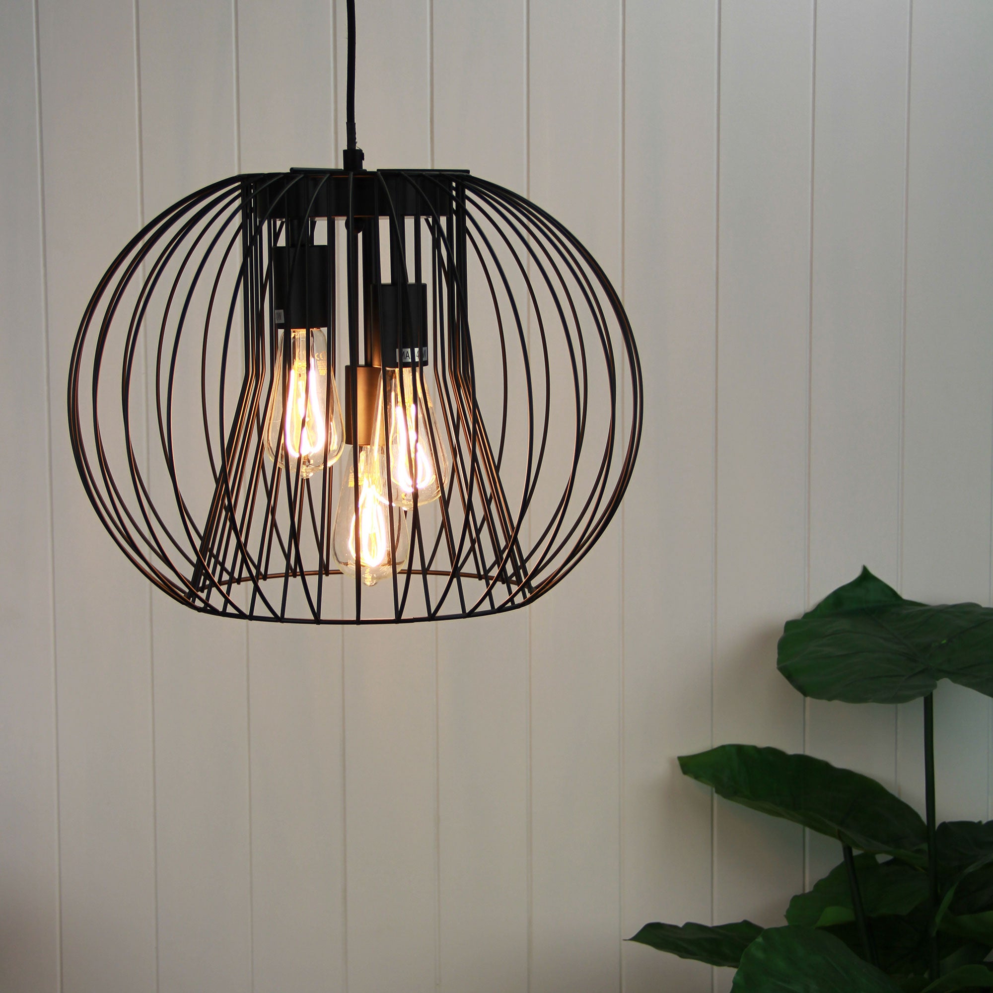 Buy Pendant Lights Australia Malo 3 Light Pendant Black - OL68751/3BK