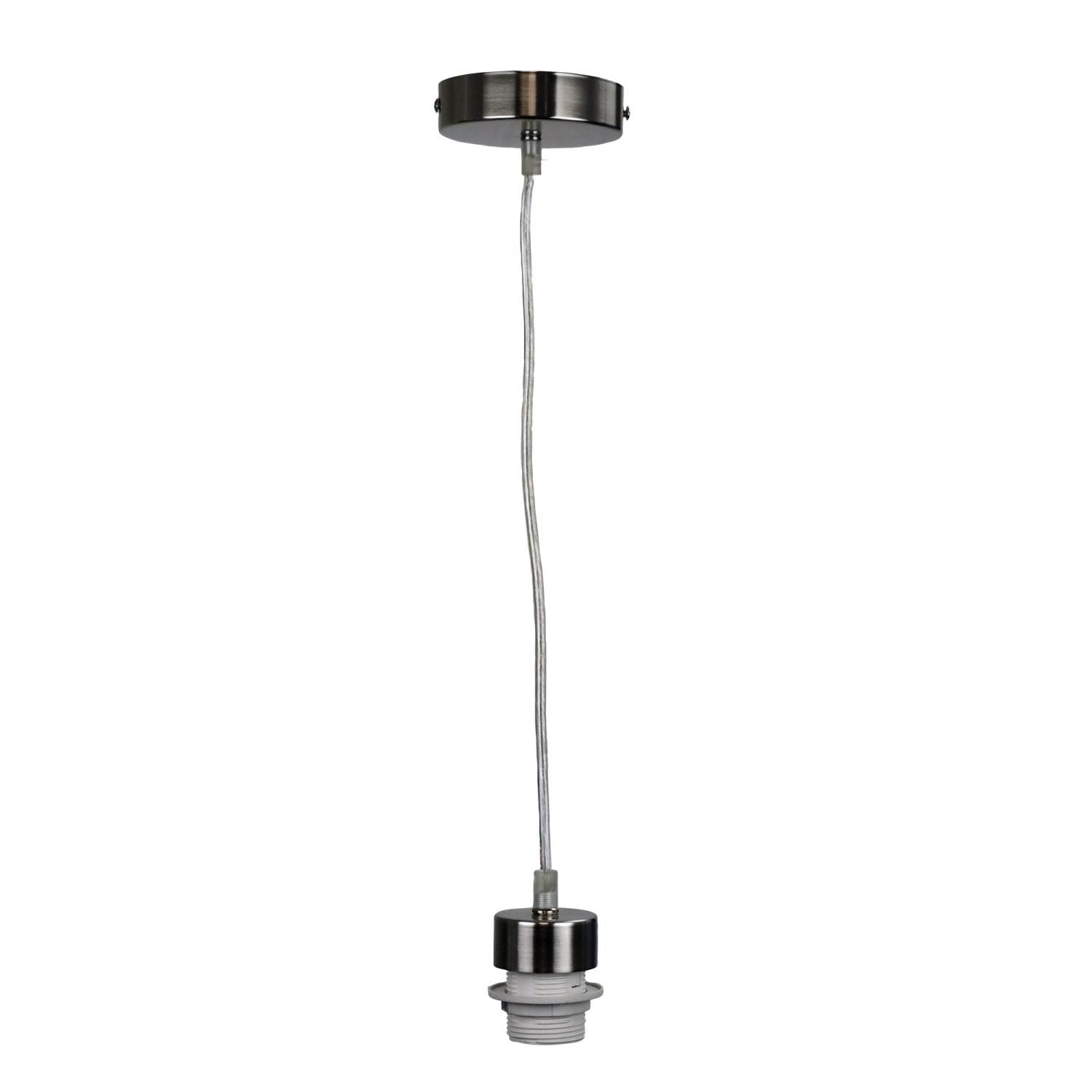Buy Mini Pendants Australia Parti Cord Suspension Brushed Chrome & Clear Chord E27 - OL69253BC