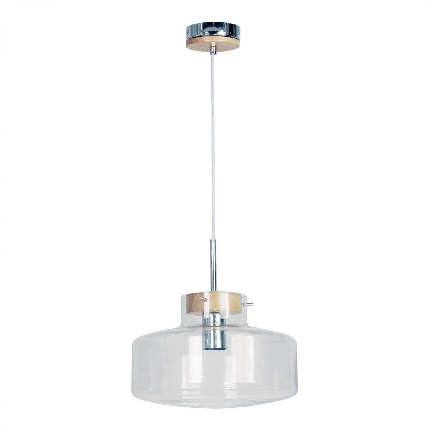 Buy Pendant Lights Australia Holbeck 1 Light Pendant 300mm Chrome & Clear - OL69291/30CL