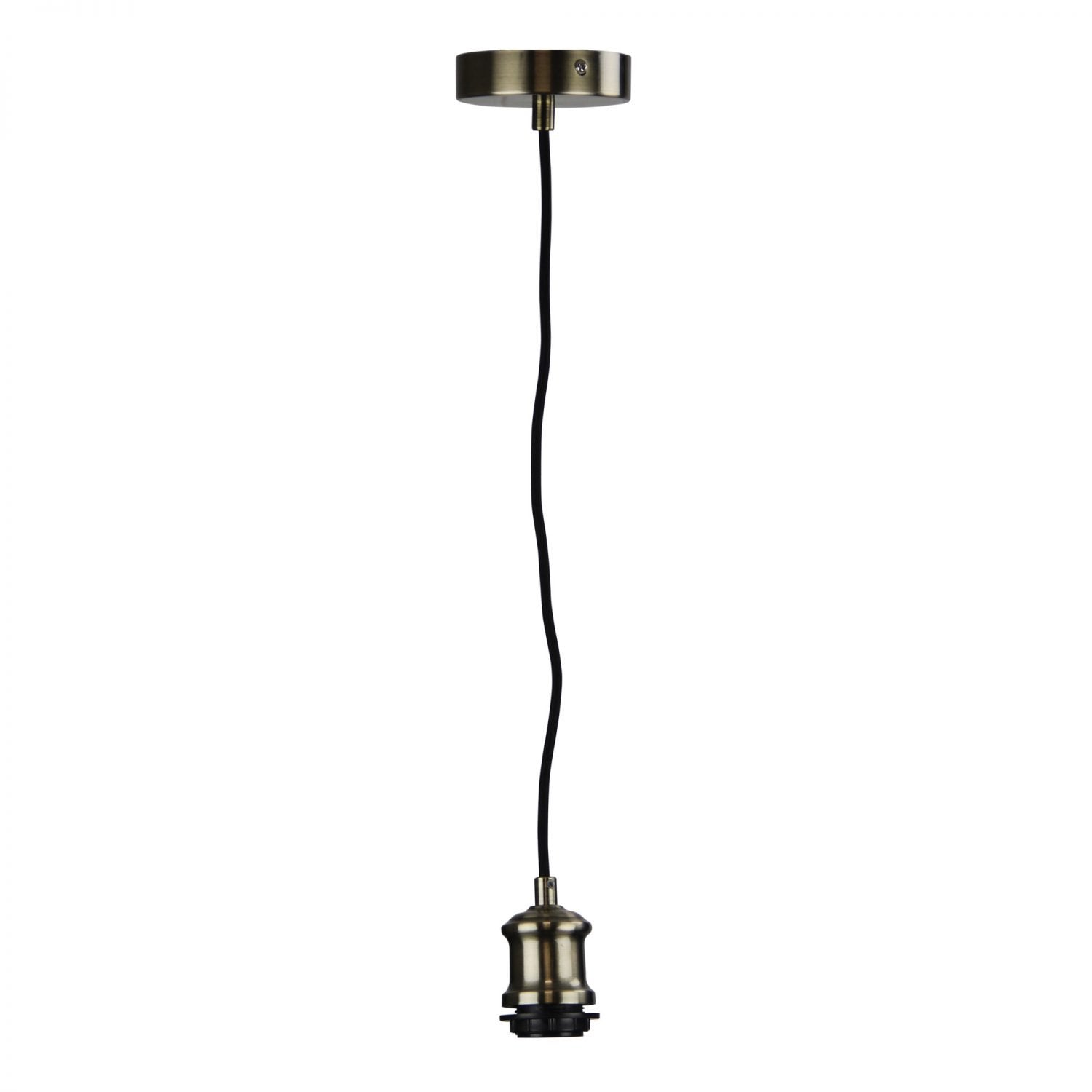 Albany Cloth Cord Suspension Antique Brass - OL69321AB