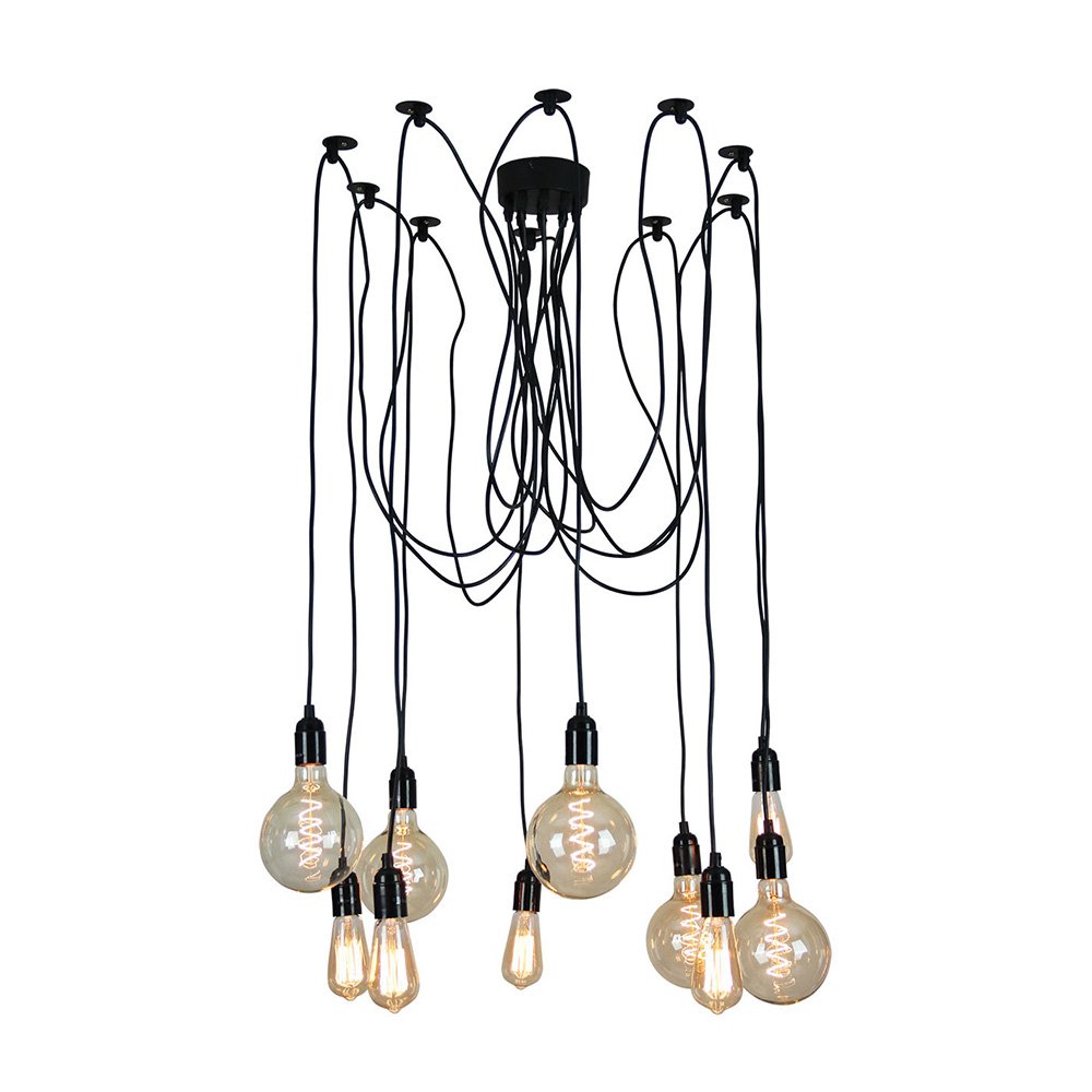 Buy Accessories & More Australia Philly 10 Light Black Suspension Only - OL69351BK