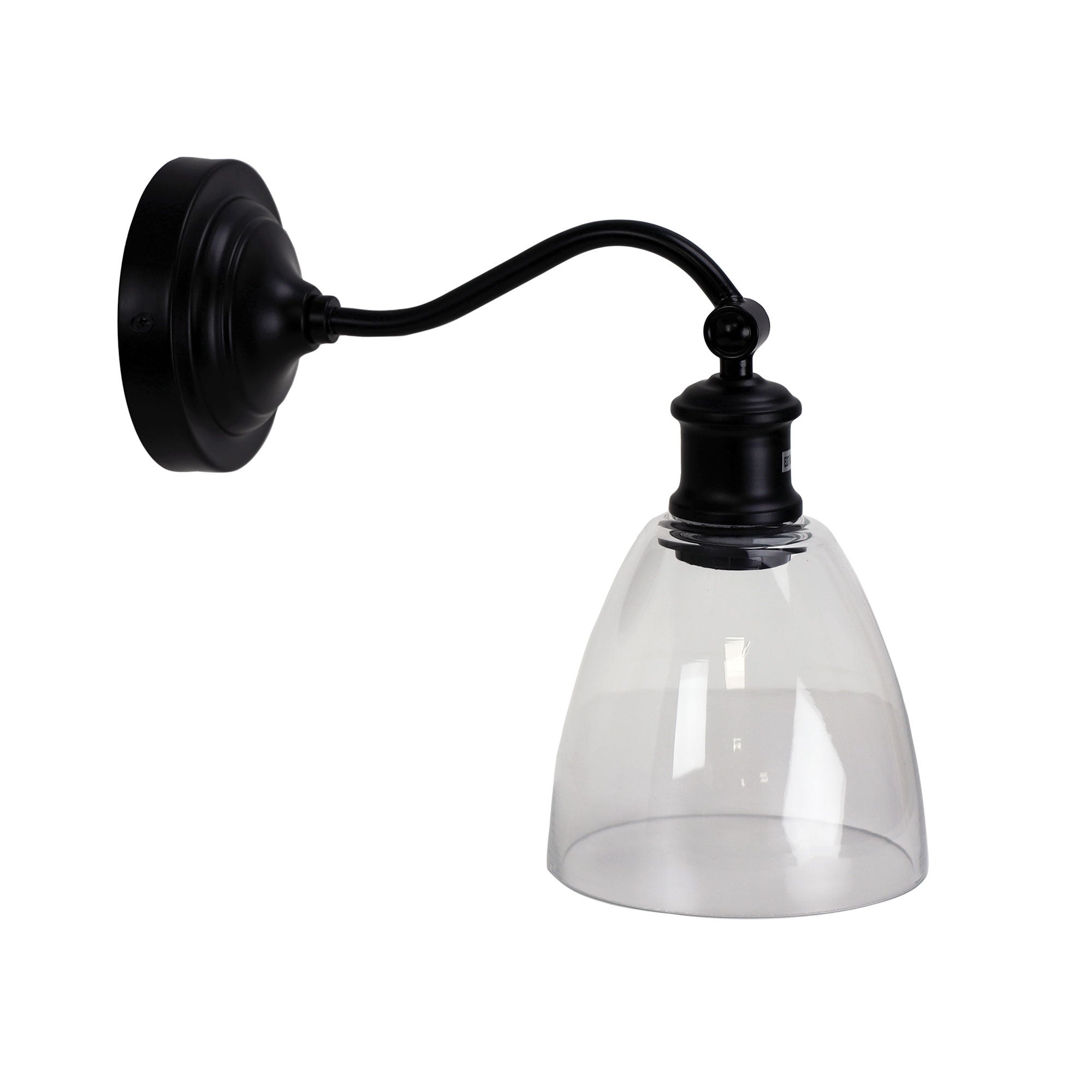 Buy Wall Sconce Australia Warwick 1 Light Wall Light Black & Clear - OL69381BK