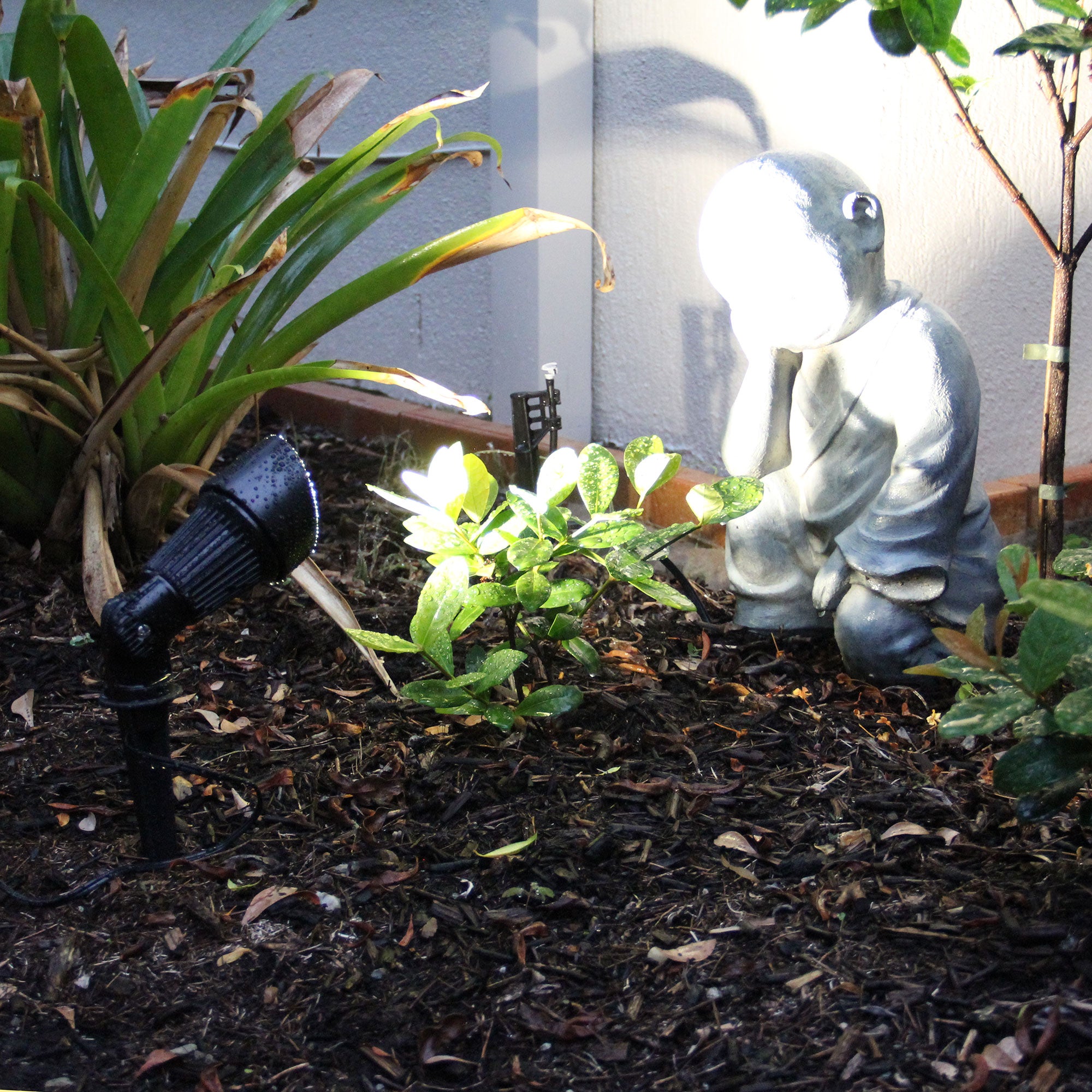 Buy Spike Lights Australia Thax Spike Black - 12V MR16 DIY Hooded Garden Spike - OL7148BK