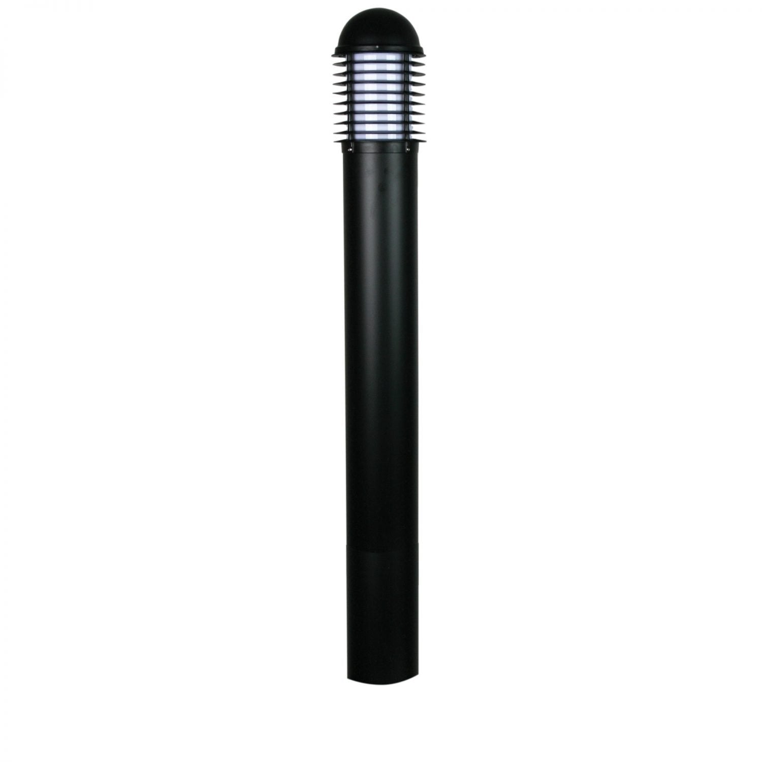 Buy Bollard Lights Australia Velika Louvred Cast Bollard E27 Black - OL7155BK