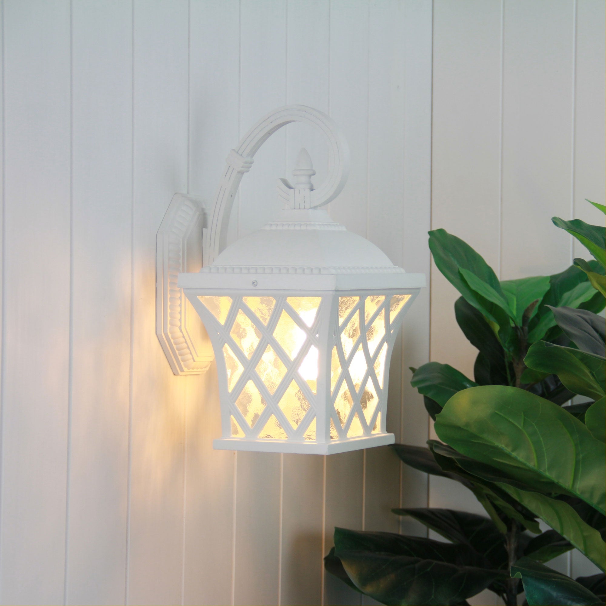 Buy Outdoor Wall Lanterns Australia Fairview 1 Light Wall Light White - OL7351WH