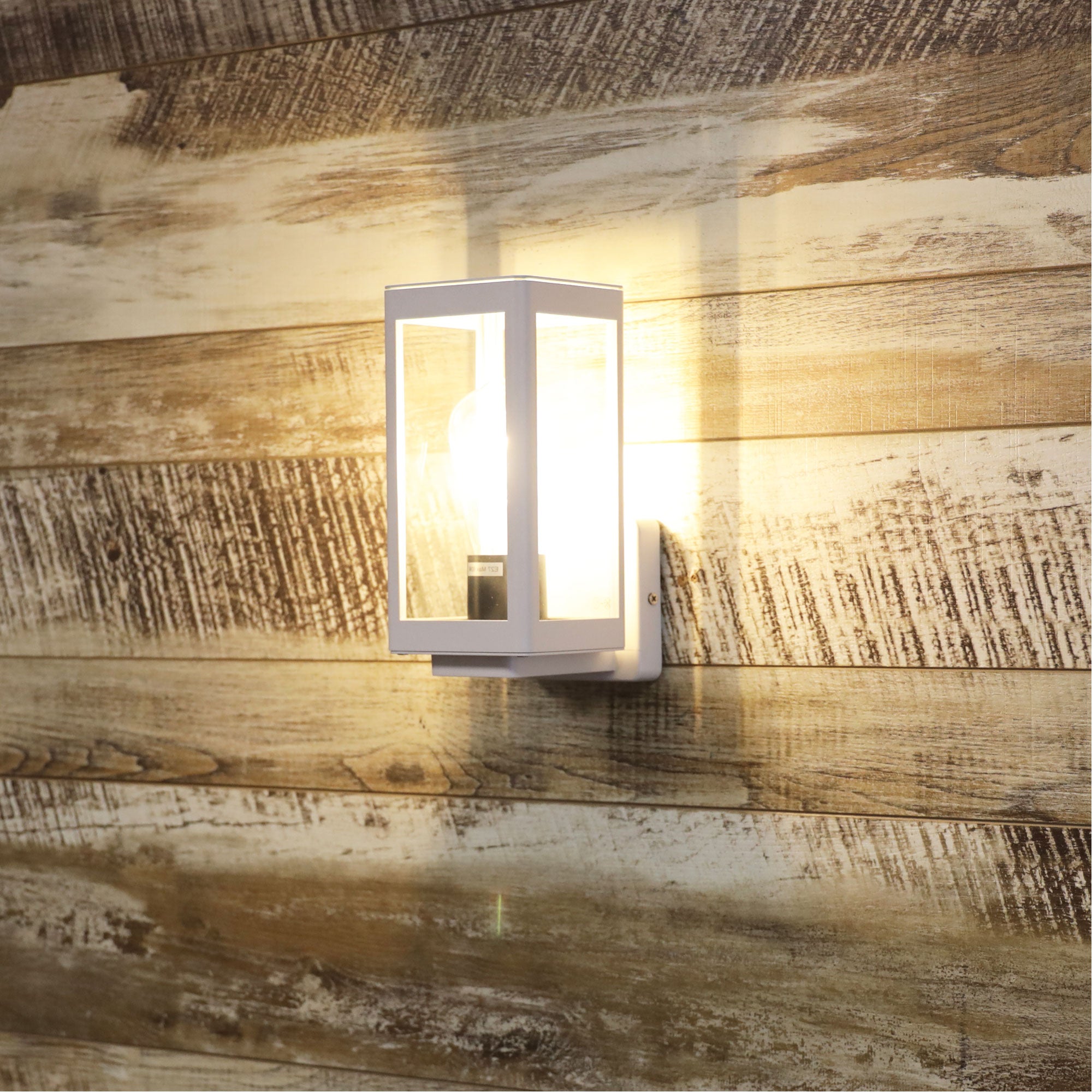 Buy Outdoor Wall Lanterns Australia North Outdoor Wall Light White Steel - OL7621WH