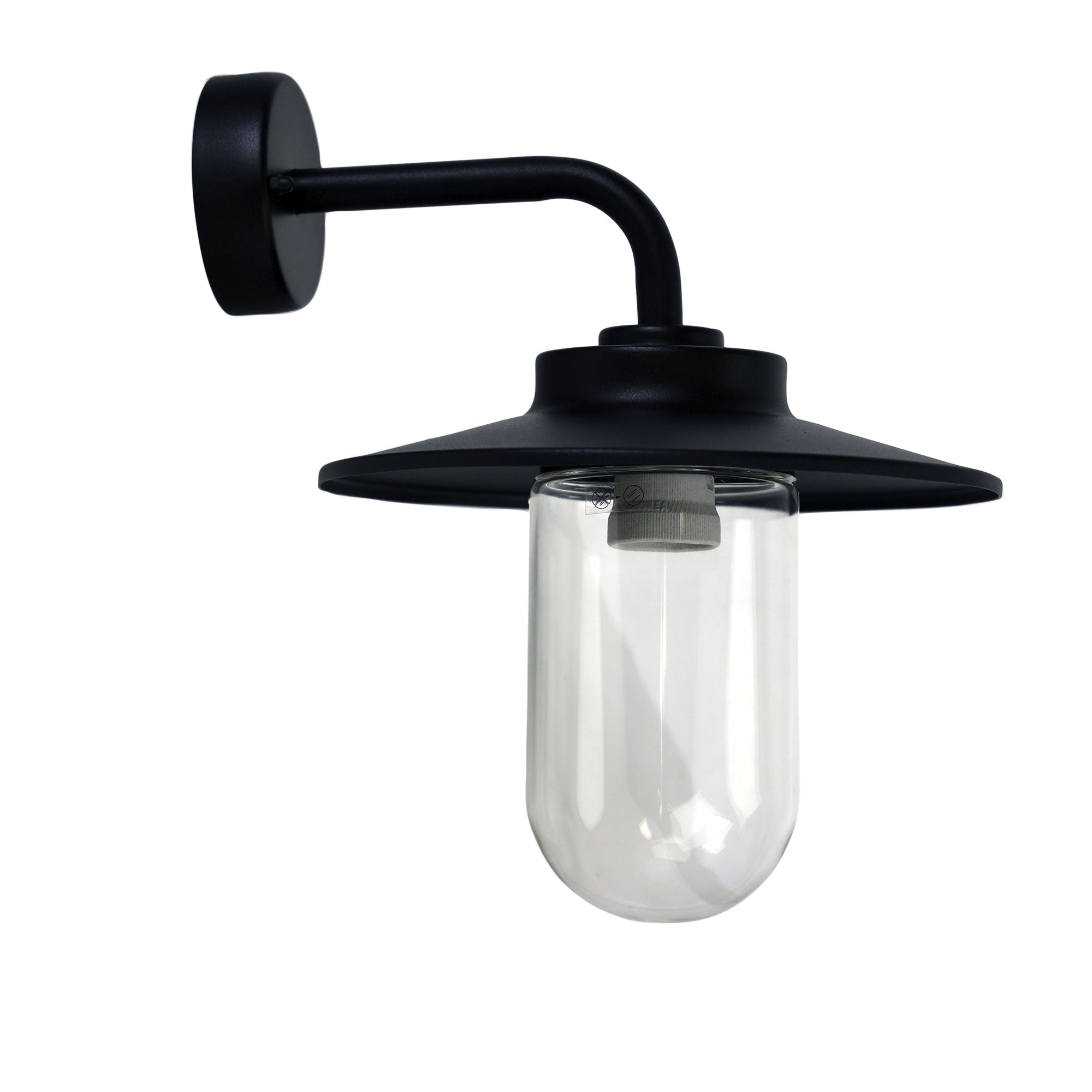 Buy Outdoor Wall Lanterns Australia Anzio 1 Light Wall Light Black Steel - OL7643BK