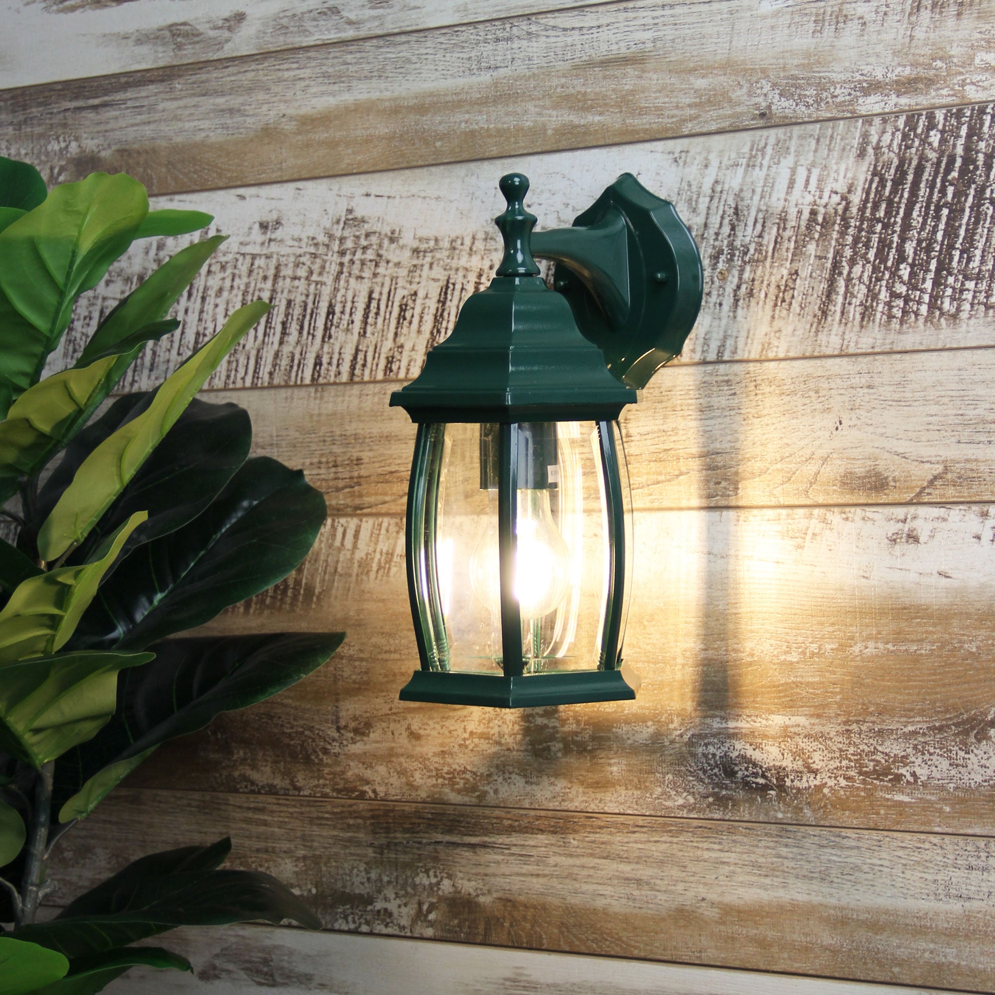 Buy Outdoor Wall Lanterns Australia Highgate 1 Light Wall Light Down Green - OL7661GN