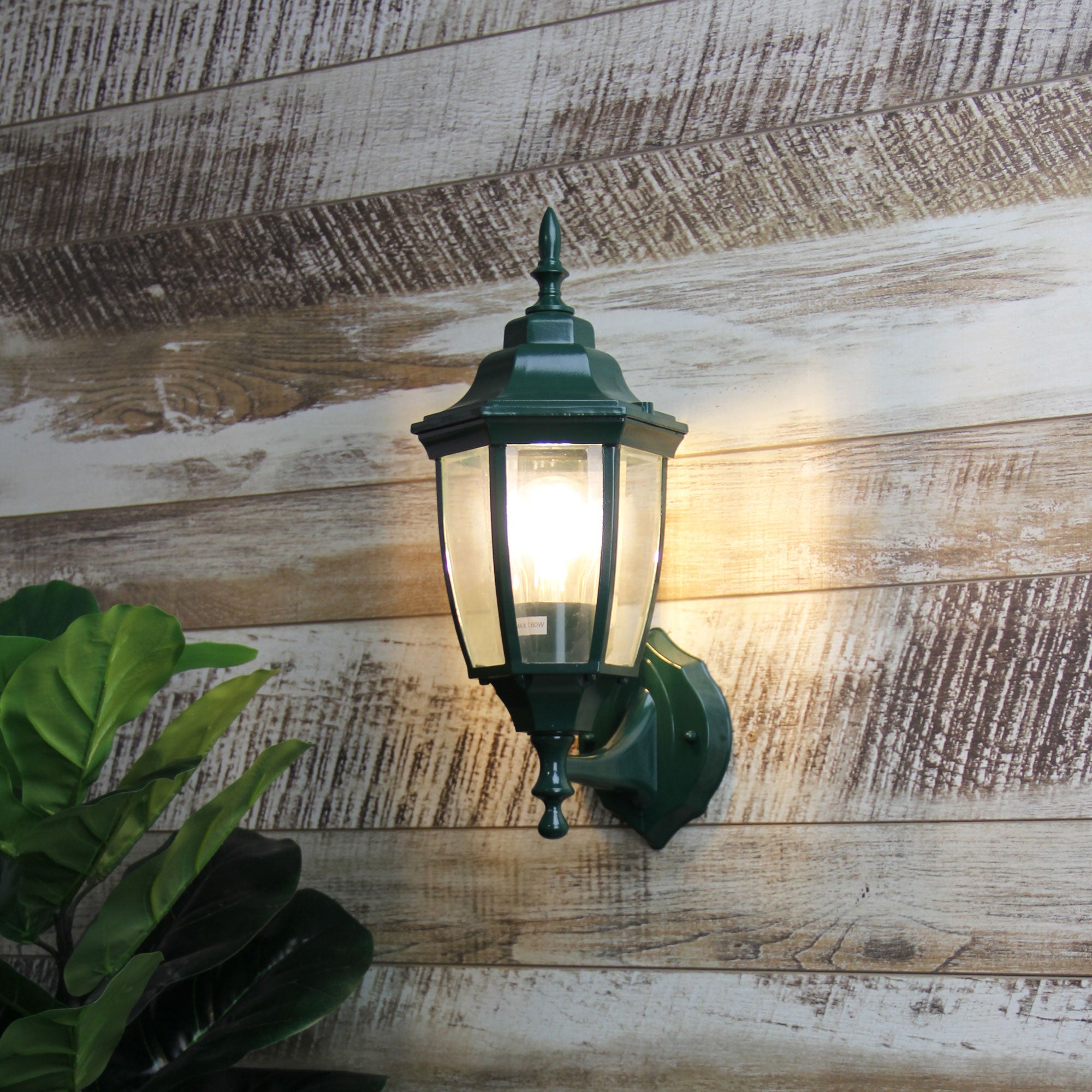 Buy Outdoor Wall Lanterns Australia Highgate 1 Light Wall Light Up Green - OL7662GN
