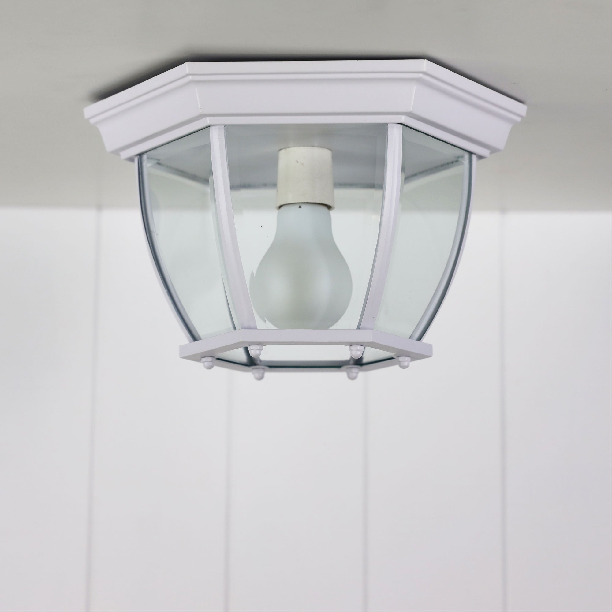 Buy Outdoor Close To Ceiling Lights Australia Highgate DIY Under Eave Ext White - OL7663WH