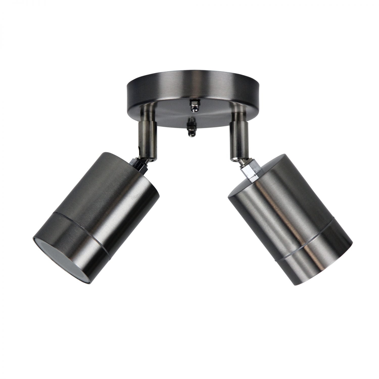 Buy Exterior Spotlights Australia Zeta 2 Light Spotlight Round Stainless IP44 GU10 - OL7776/2SS