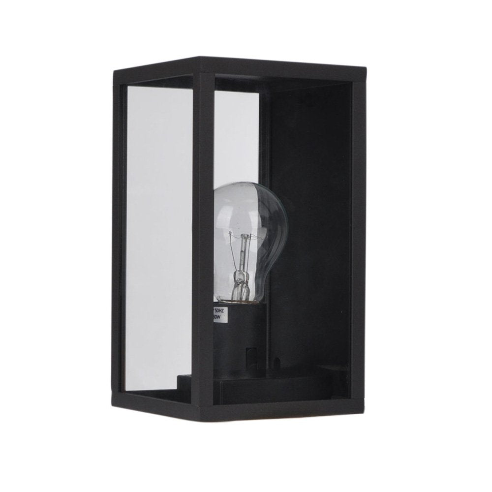 Buy Exterior Wall Lights Australia Pandora 1 Light Flush Wall Light Black - OL7843BK