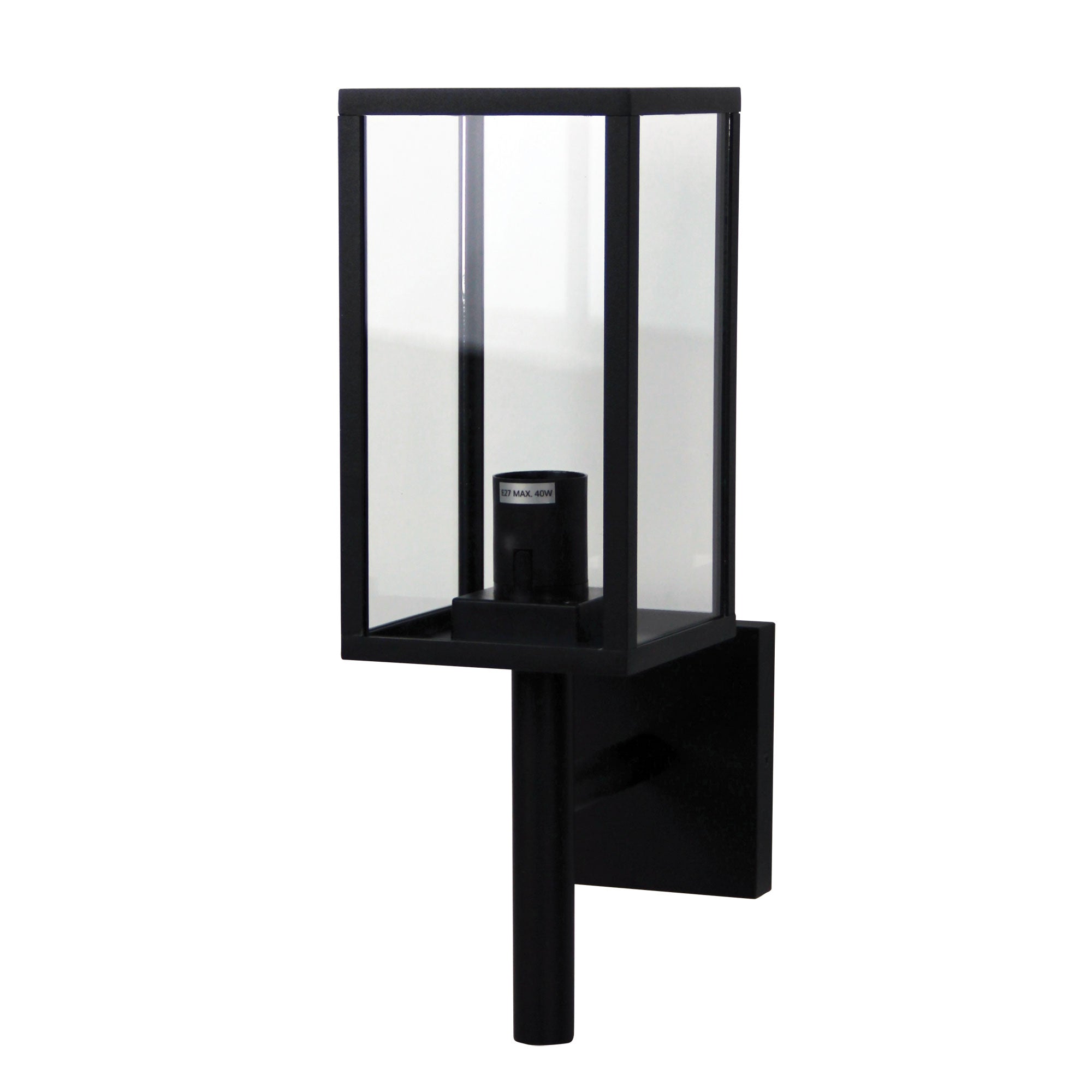 Buy Outdoor Wall Lanterns Australia Pandora 1 Light Bracket Wall Light Black - OL7844BK