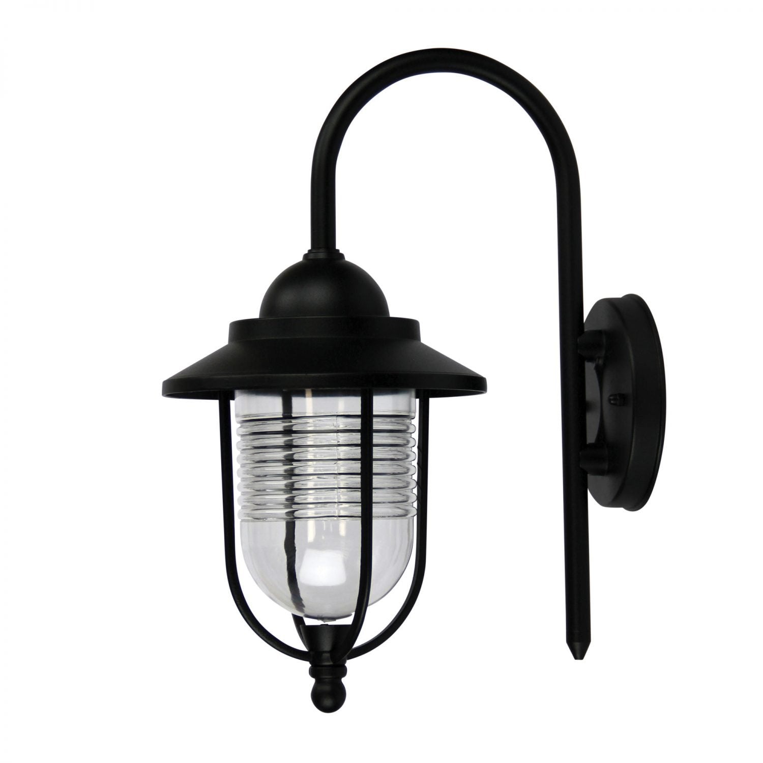 Buy Outdoor Wall Lanterns Australia Domo 1 Light Wall Light Black & Clear - OL7850BK
