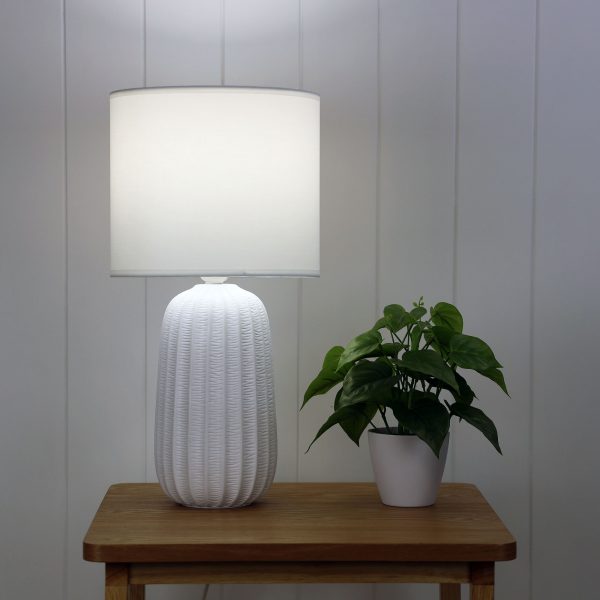 Buy Table Lamps Australia Benjy.25 1 Light Table Lamp White - OL90111WH