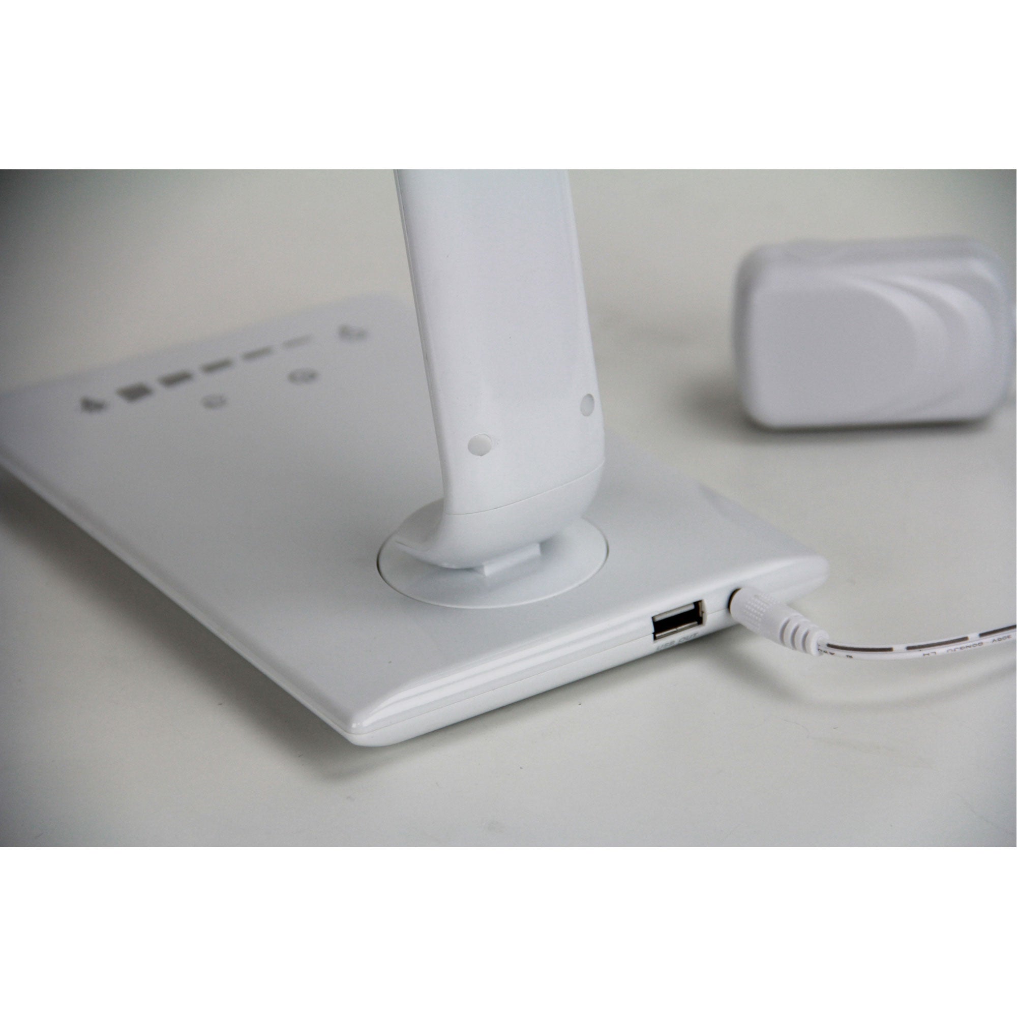 Buy Desk Lamps Australia Luke LED White Desk Lamp Touch Dim USB Port - OL92631WH