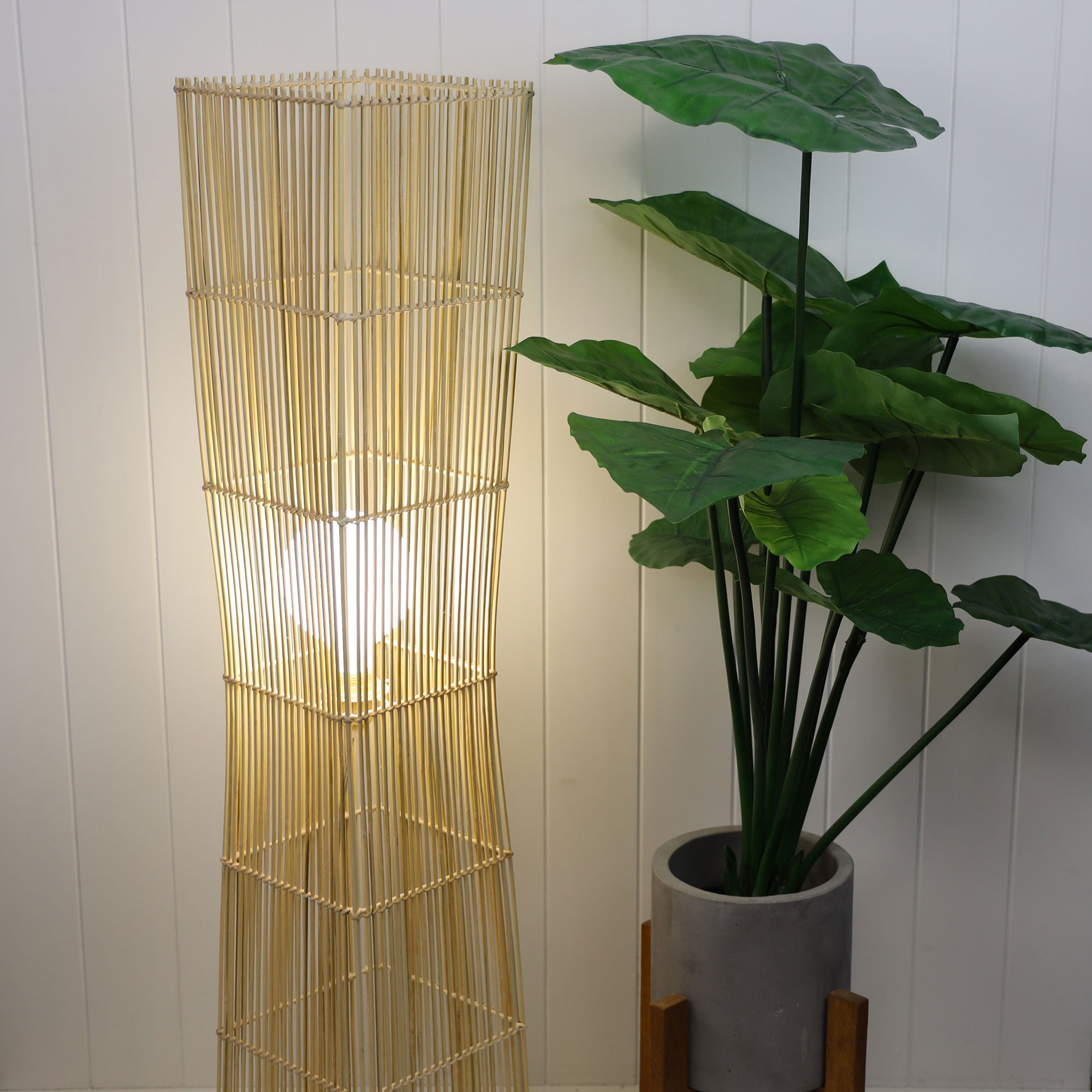 Buy Floor Lamps Australia Jambi Natural Cane Floor Lamp - OL93255