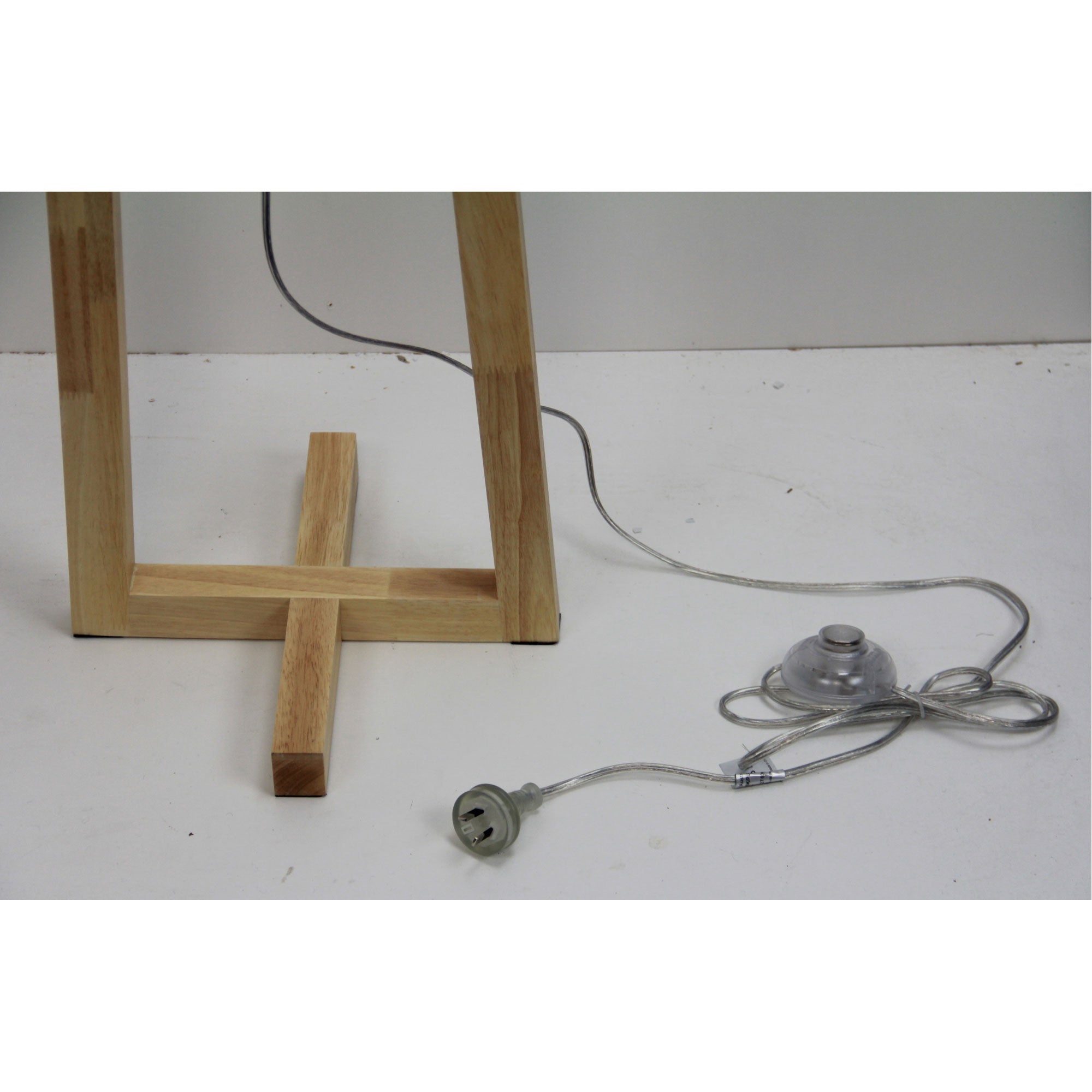 Buy Floor Lamps Australia Edra 1 Light Floor Lamp Timber With White Cotton Shade - OL93533WH