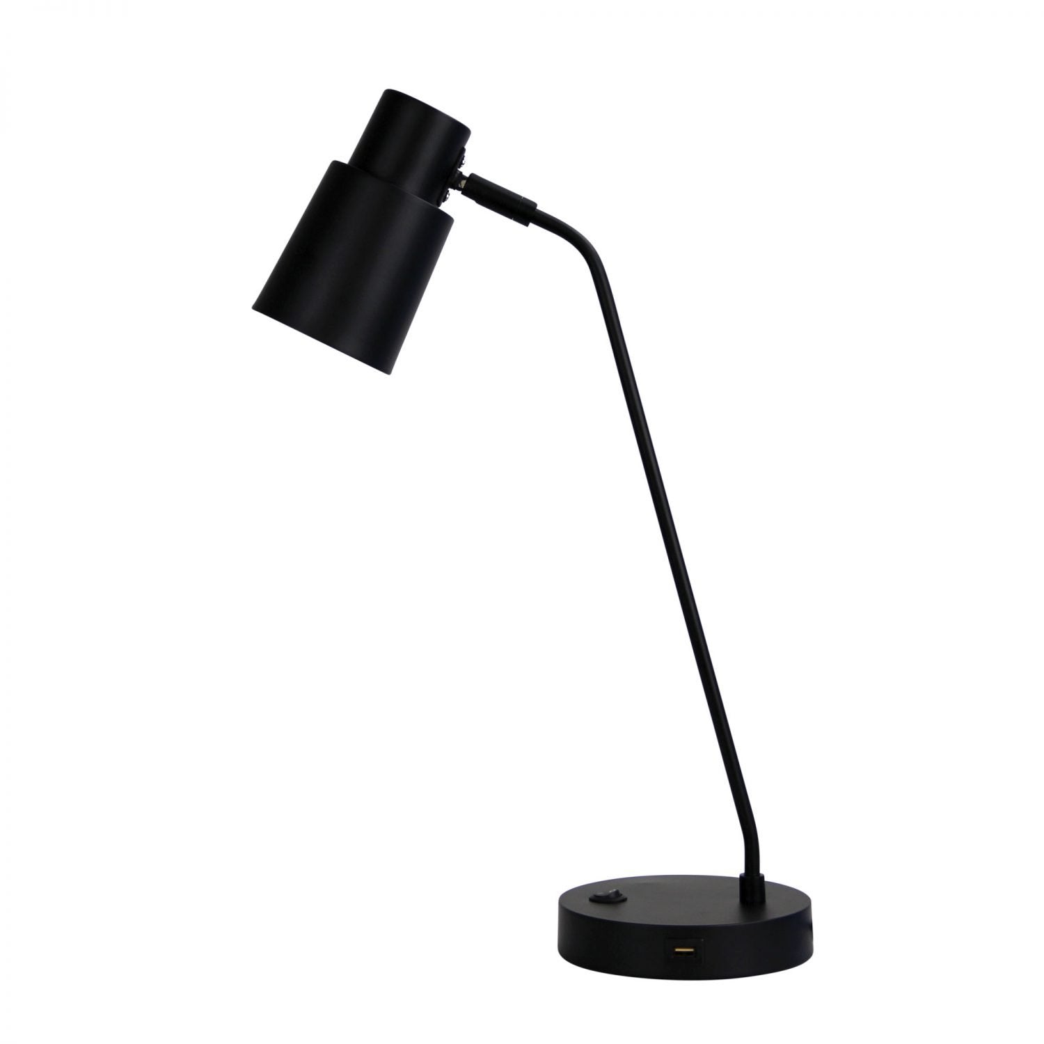 Buy Desk Lamps Australia Rik 1 Light Desk Lamp With USB Black - OL93911BK