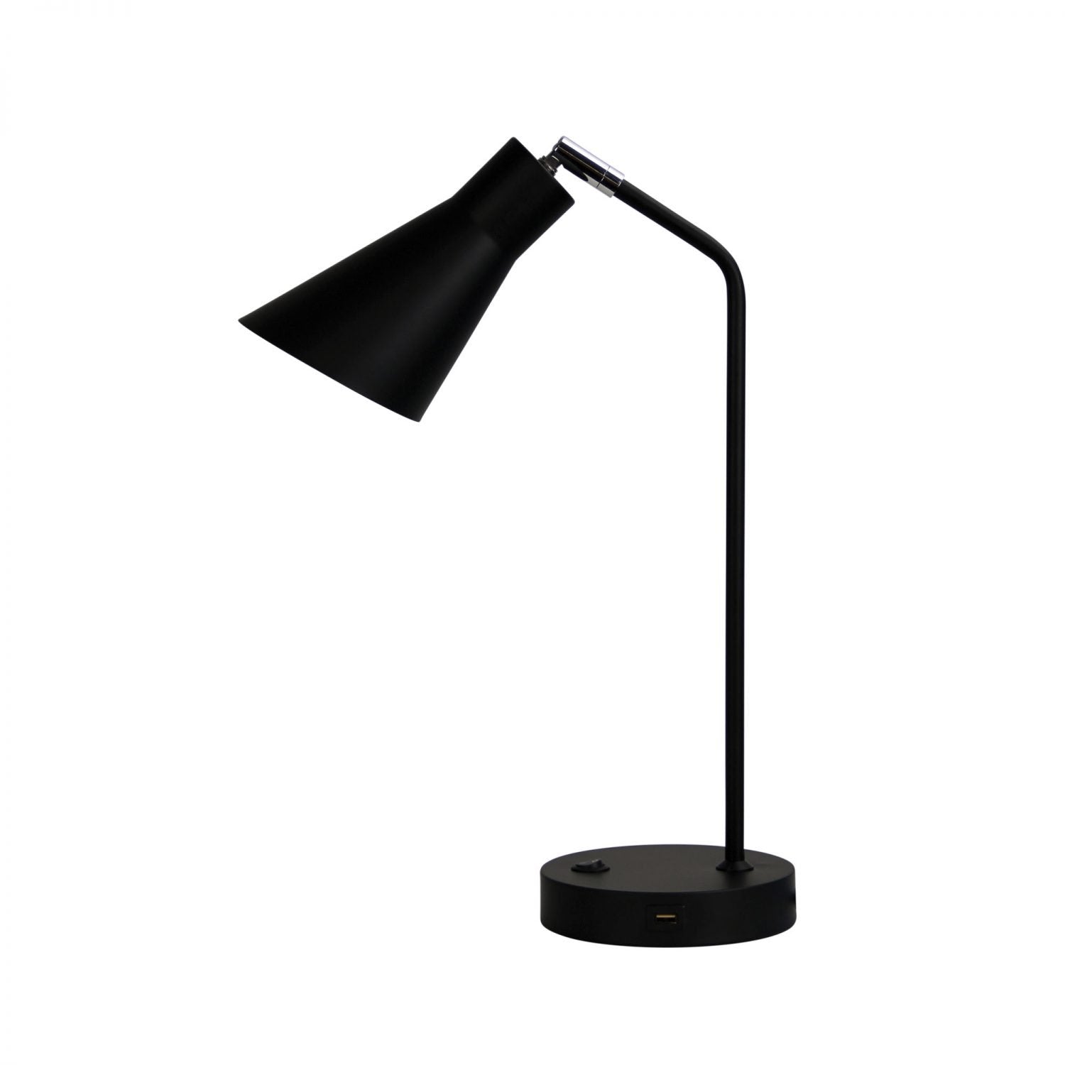 Buy Desk Lamps Australia Thor 1 Light Desk Lamp With USB Black - OL93931BK