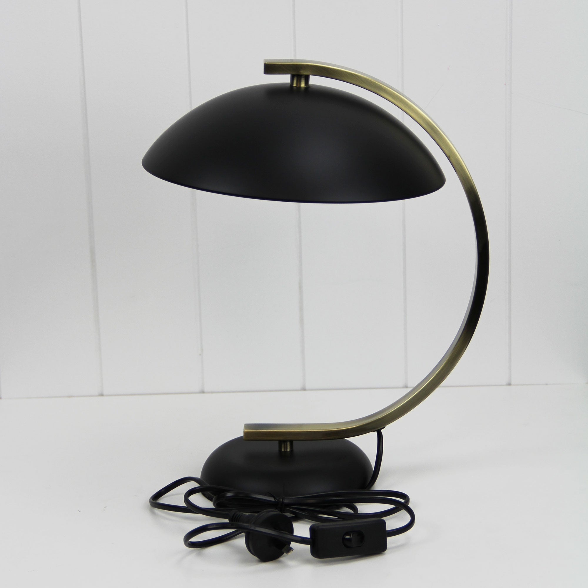 Buy Table Lamps Australia Deco 1 Light Table Lamp Black & Antique Brass - OL93941AB