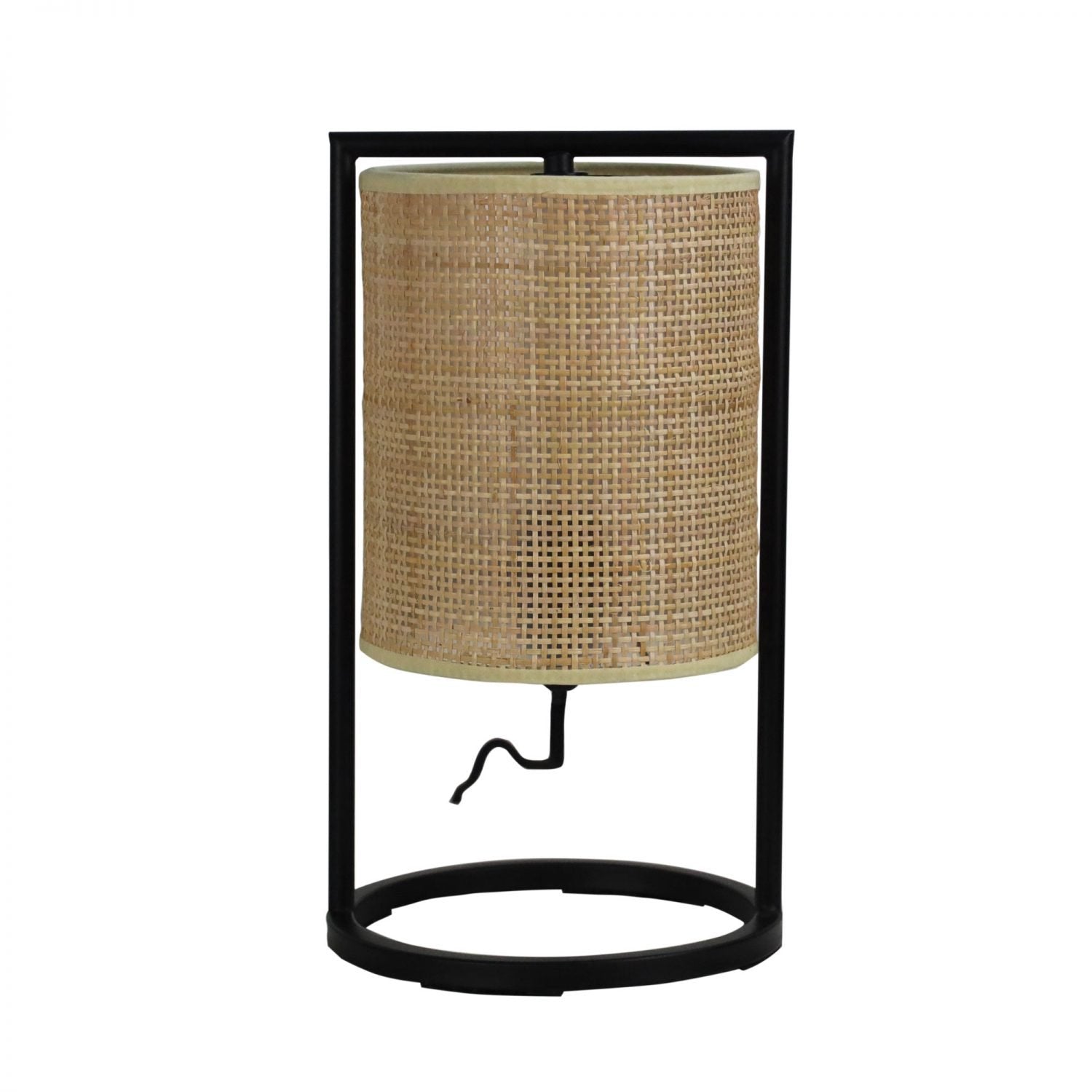 Buy Table Lamps Australia Mandalay Wicker & Black Table Lamp - OL97831