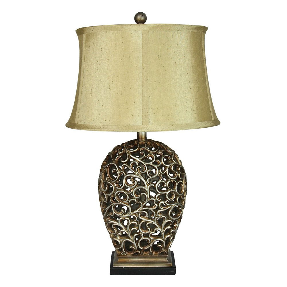 Buy Table Lamps Australia Donati Antique Silver Cut 1 Light Table Lamp With Harp Shade - OL97973AS