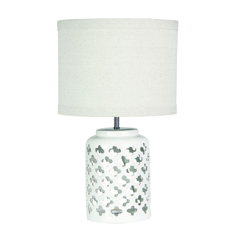 Buy Table Lamps Australia Casbah 1 Light Table Lamp White - OL97978WH