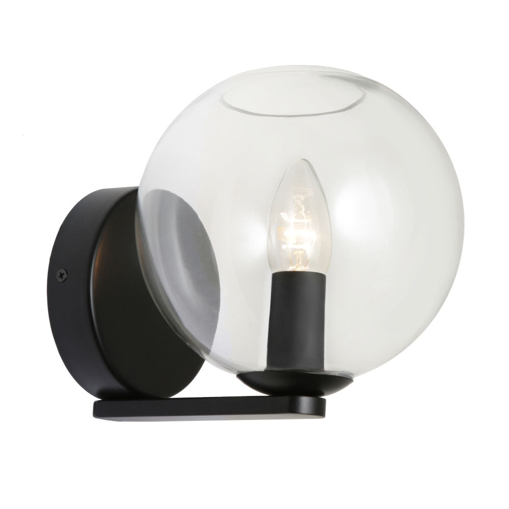 Buy Wall Sconce Australia Orpheus Wall Sconce Light Black Metal - ORPH1WBLK