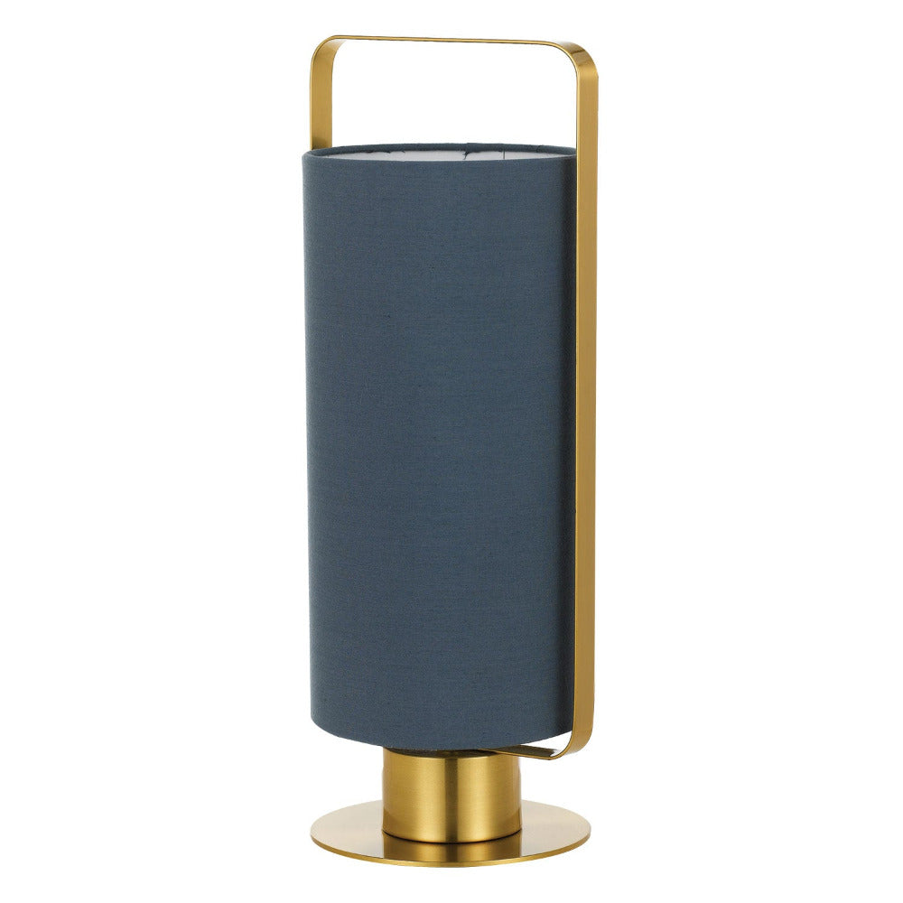 Buy Table Lamps Australia Orwel 1 Light Table Lamp Blue, Antique Gold ORWEL TL-BLAG