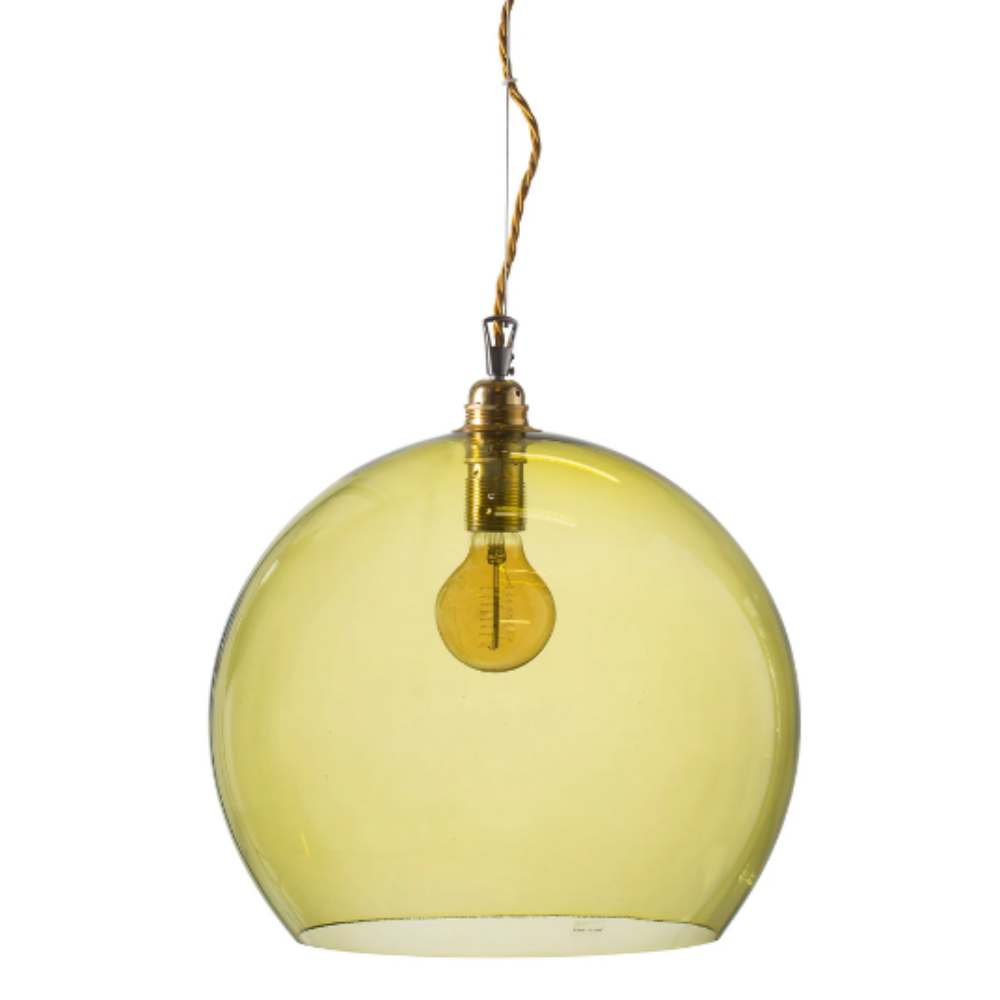 Buy Pendant Lights Australia Rowan Pendant Light W390mm Glass Matt Gold - LA1017