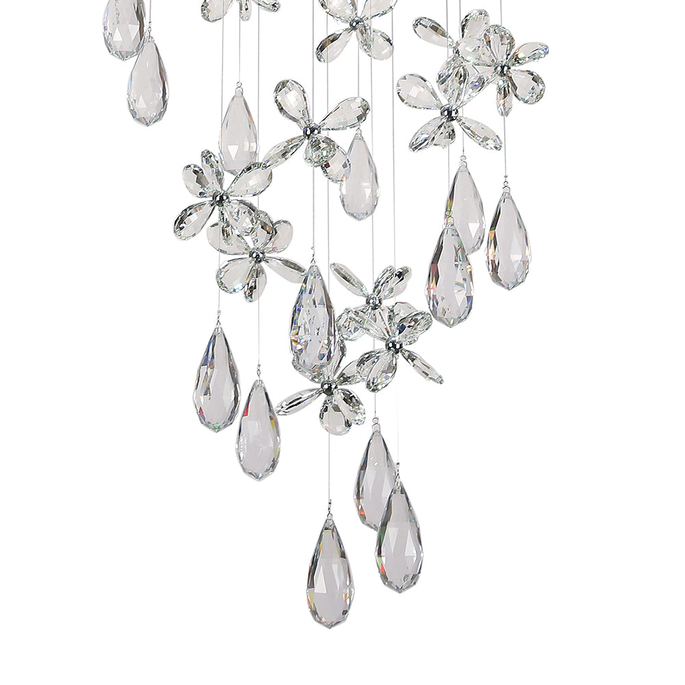 Buy Pendant Lights Australia Paradis 9 Light Crystal Pendant Chrome & Clear - PARADIS PE135-CH