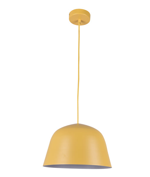 Buy Pendant Lights Australia PASTEL Angled Dome Shape 1 Light Pendant Light Yellow - PASTEL07