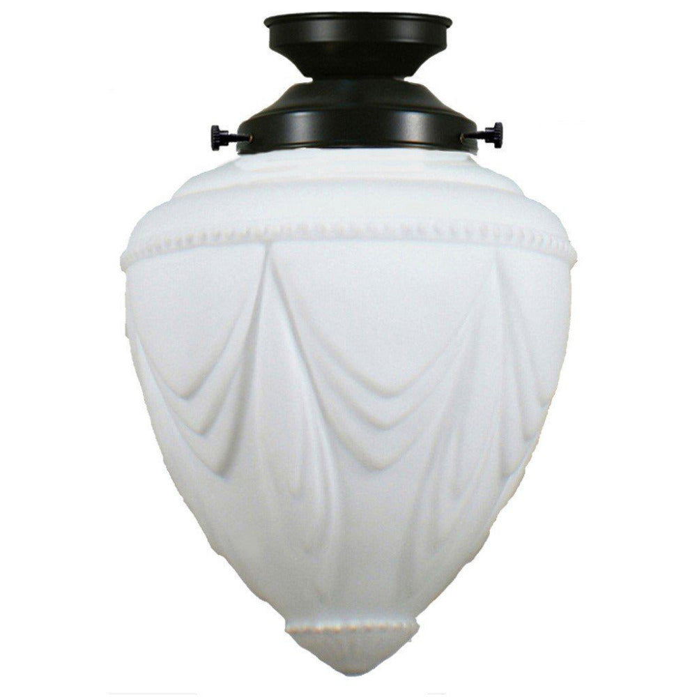 Buy DIY Batten Fix Lights Australia DIY Batten Fix Patina With 8" Empire Opal Matt Glass - 3020026