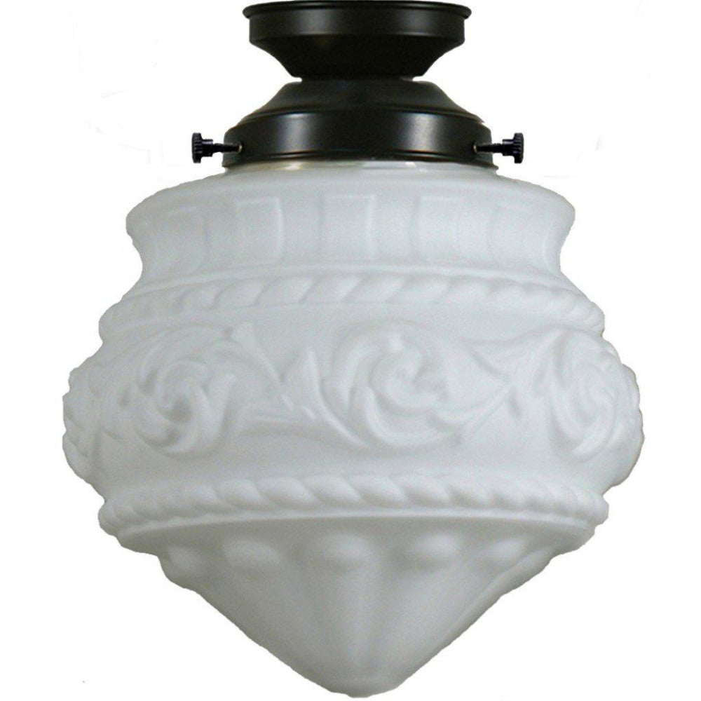 Buy DIY Batten Fix Lights Australia DIY Batten Fix Patina With 8" Premier Opal Matt Glass - 3020028