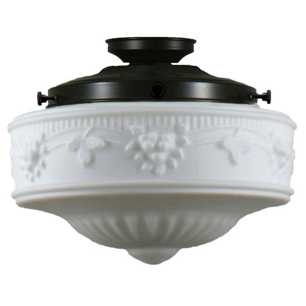 Buy DIY Batten Fix Lights Australia DIY Batten Fix Patina With 11" Senator Opal Matt Glass - 3020043
