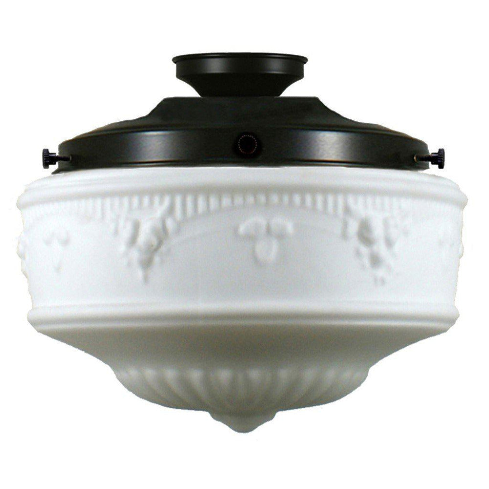 Buy DIY Batten Fix Lights Australia DIY Batten Fix Patina With 14" Senator Opal Matt Glass - 3020009