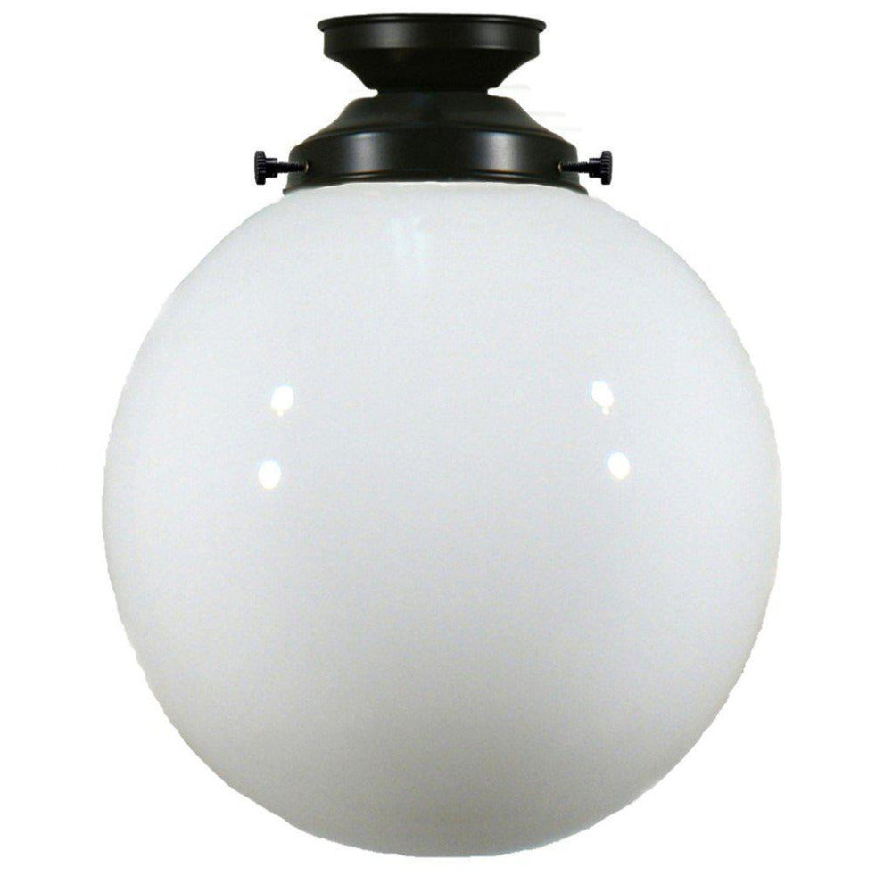 Buy DIY Batten Fix Lights Australia DIY Batten Fix Patina With 10" Sphere Opal Gloss Glass - 3020020
