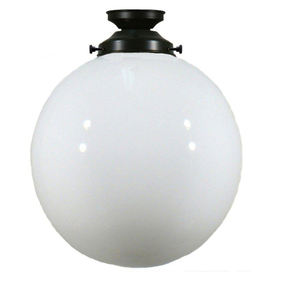 Buy DIY Batten Fix Lights Australia DIY Batten Fix Patina With 12" Sphere Opal Gloss Glass - 3020022