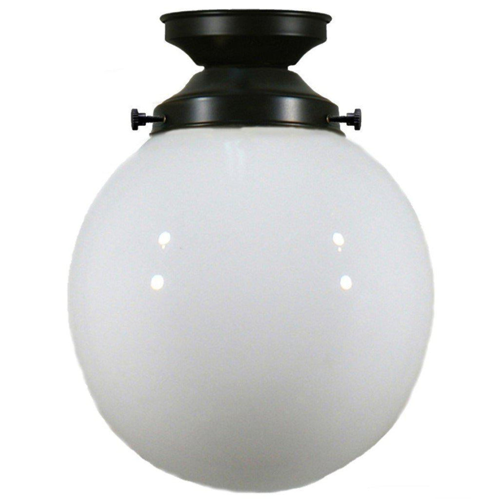 Buy DIY Batten Fix Lights Australia DIY Batten Fix Patina With 6" Sphere Opal Gloss Glass - 3020015