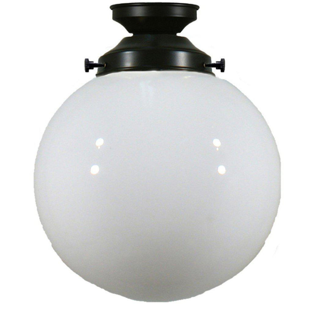 Buy DIY Batten Fix Lights Australia DIY Batten Fix Patina With 8" Sphere Opal Gloss Glass - 3020027