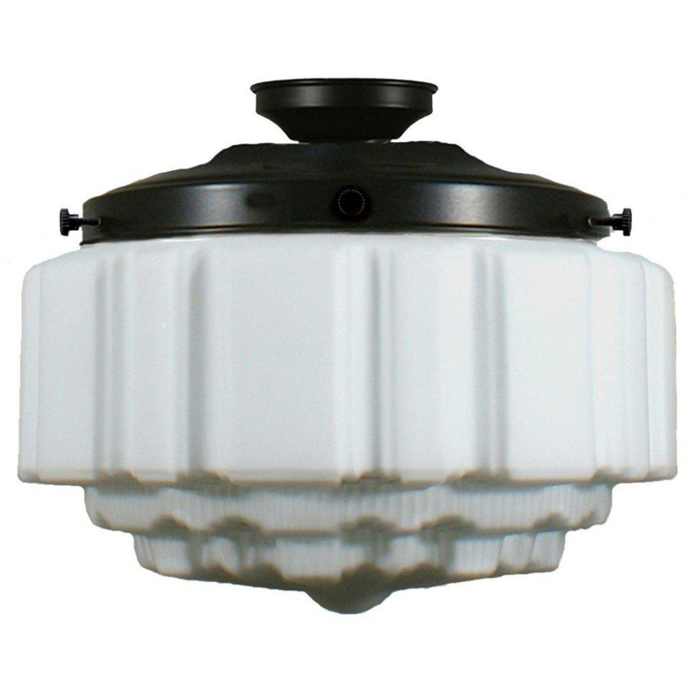 Buy DIY Batten Fix Lights Australia DIY Batten Fix Patina With 14" St Kilda Opal Matt Glass - 3020010