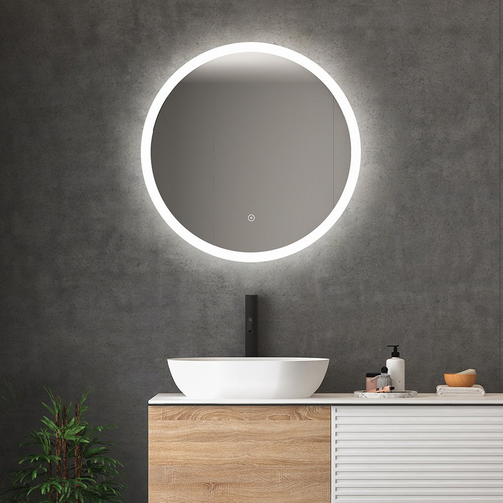Buy LED Mirror Australia Romu Round LED Mirror Silver 2CCT - PBM003