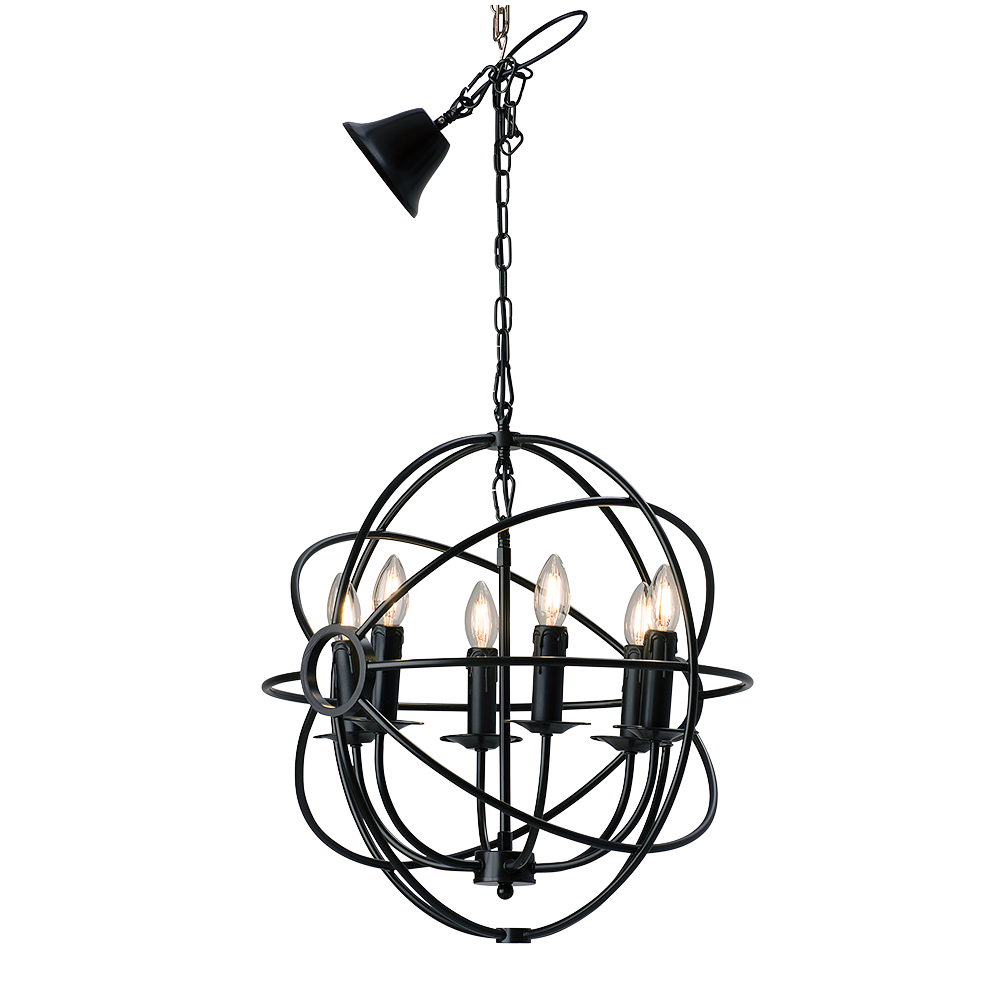 Buy Pendant Lights Australia Pendant 6 Lights W500mm Matt Black - PD0187P-6A