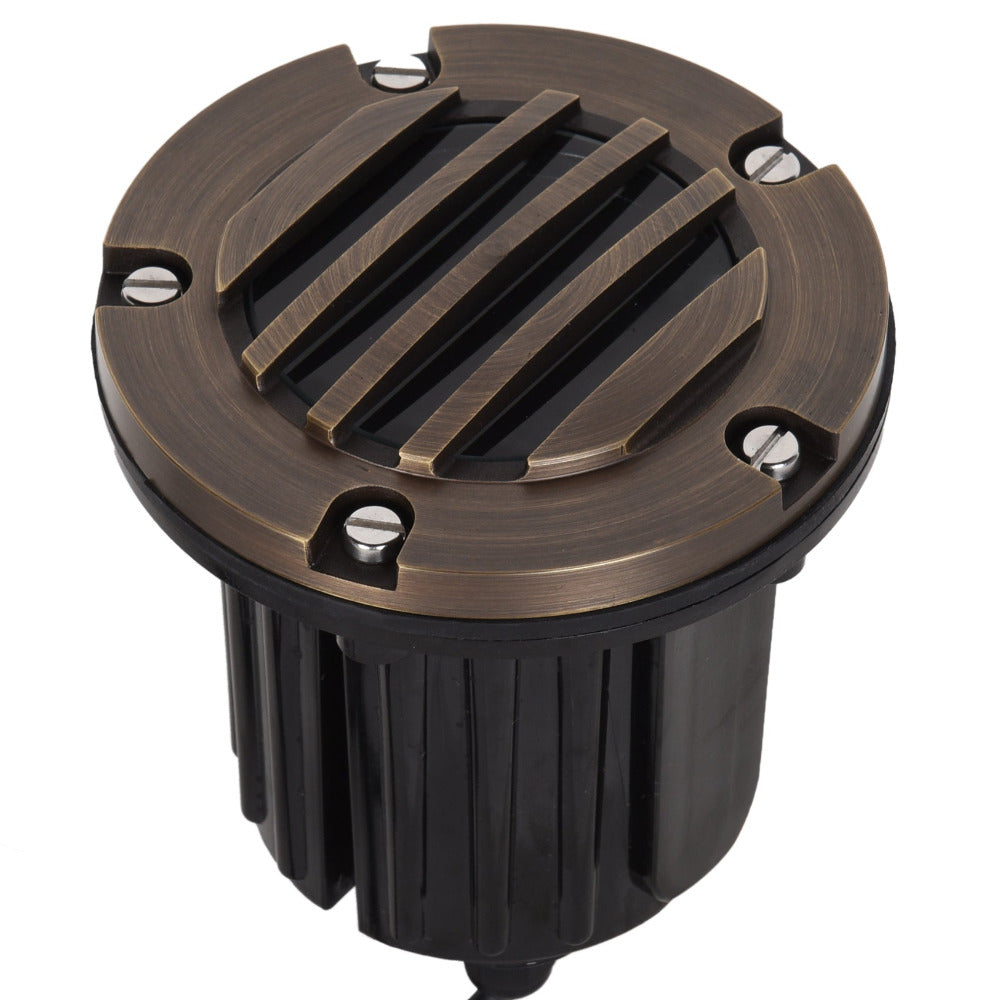 Buy Inground Lights Australia Inground Light 12V Black Brass Louvered Cover - PGL2301WB